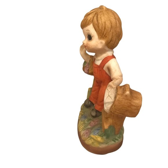 Original Arnart Creation Young Boy Figurine Bisque Made in Taiwan 5" - Picture 7 of 9